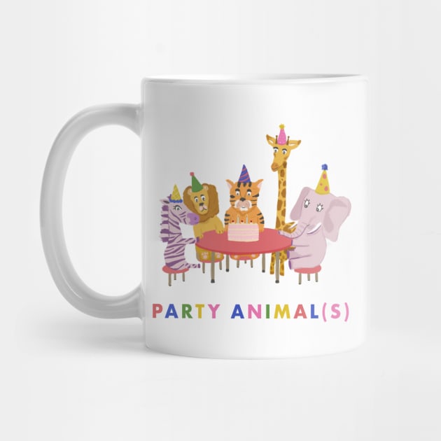 Party Animals - safari zoo animals birthday party pun by alfrescotree